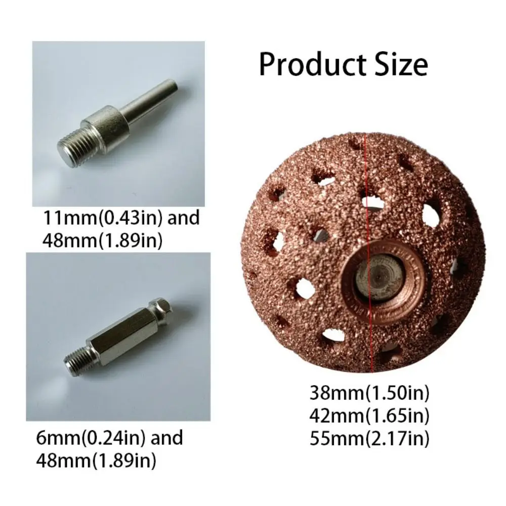 Carbide Rasp Tire Repair Tool Coarse Grit High-Speed Tire Tool Low-Speed Bowl Type Tungsten Alloy Patch Tool Tire Repair Works