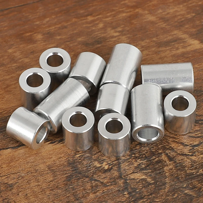 1-100 pz M1-M12 Manicotto ad anello per crimpare in alluminio Ghiera per fune metallica Morsetto a foro singolo rotondo Diametro 1 1.2 1.5 2 2.5 3 4 5 6 8 10mm