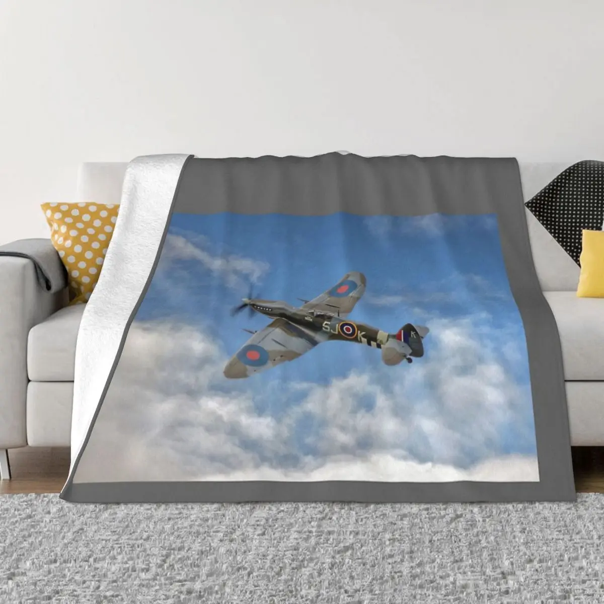 Spitfire Lf Ix 126 Squadron Quilt Blankets Couple Blankets Home And Decoration Throw Blanket