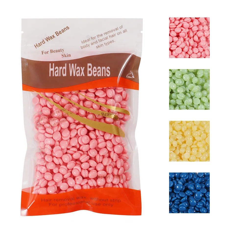100 g/bolsa de cera depilatoria dura para depilación, olla corporal, depilación con cera