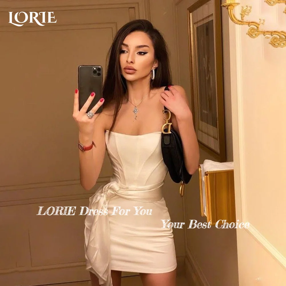 LORIE Vintage Short Wedding Dress Ruffle Pleats Backless Sexy Sweetheart Corset Mini Bridal Gown Princess Bride Gowns Customized