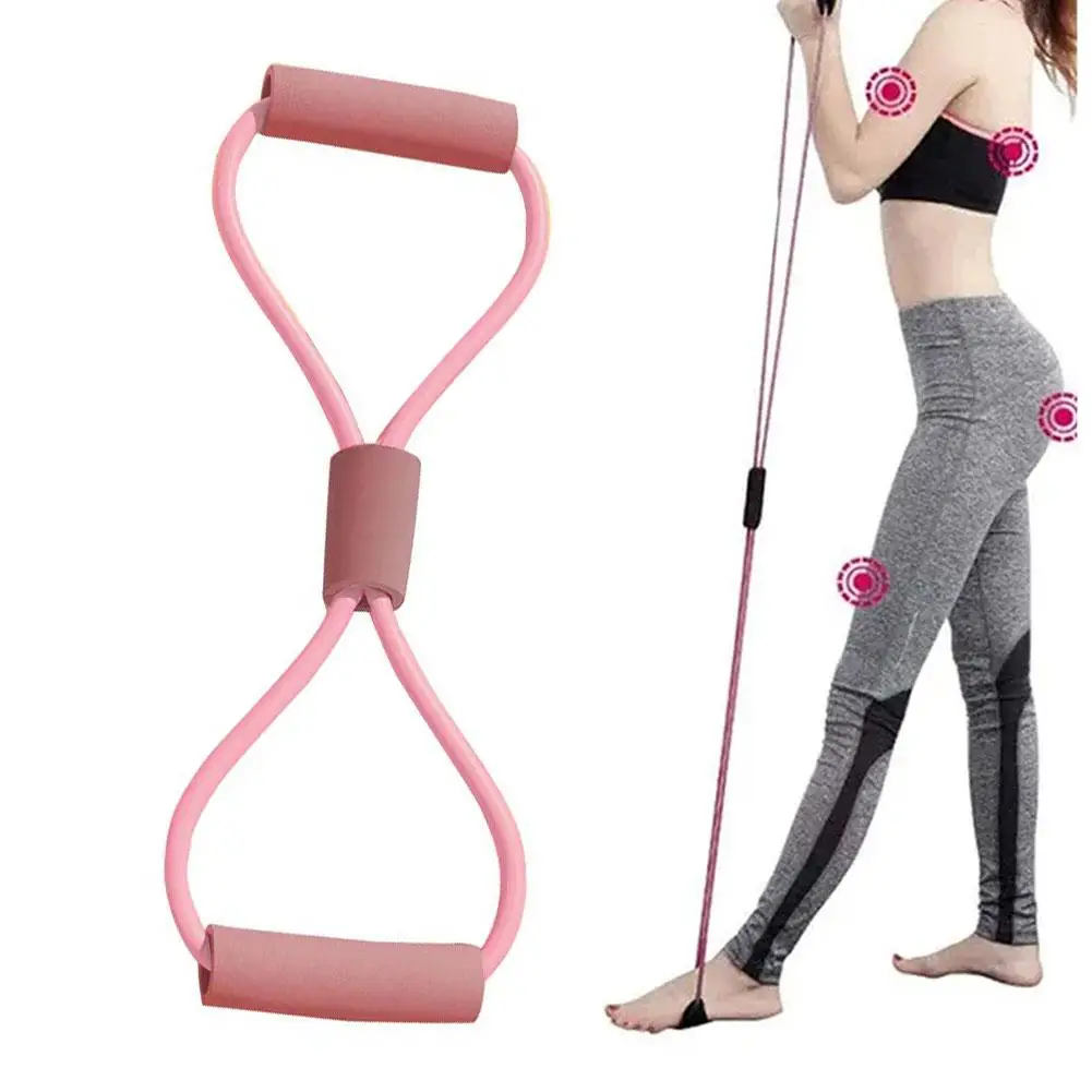 8-shaped Stretching Device Back Beauty Yoga Training Equipment Elastic Chest Expansion Tension Belt Female Back Fitness Rope