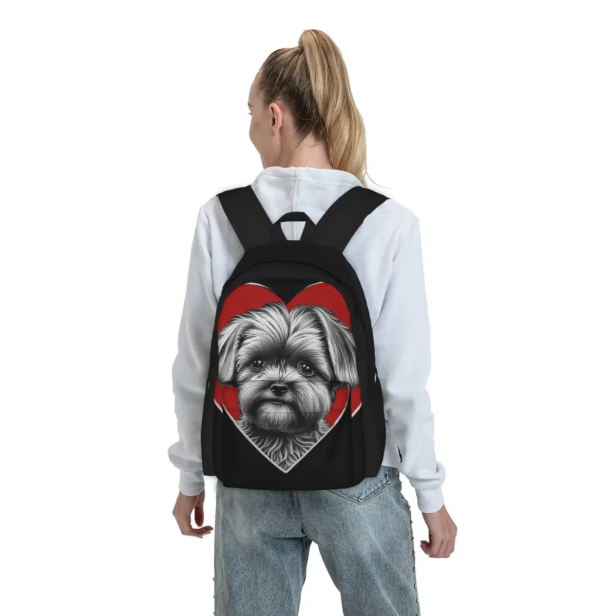 Hunde liebhaber Shih Tzu Wappen Rucksäcke Jungen Mädchen Bücher tasche Kinder Schult aschen Cartoon Kinder Rucksack Reise Rucksack Umhängetasche