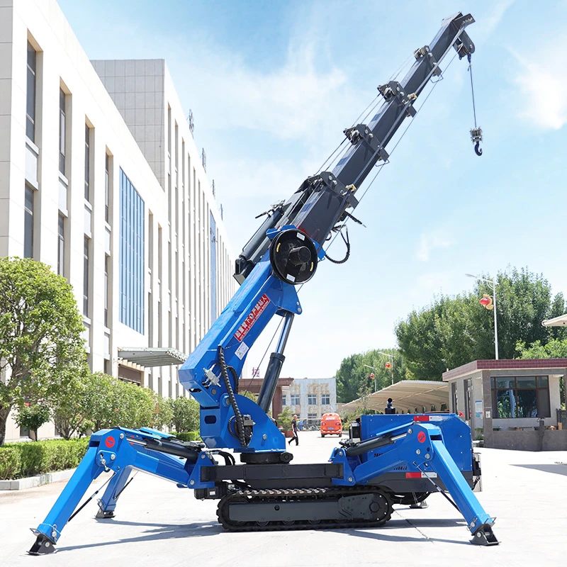 High Quality Hydraulic Mini Spider Crane Telescopic Hoist Cranes Ce Approved 8 Ton Lift Crawler Spider Crane with Attachments