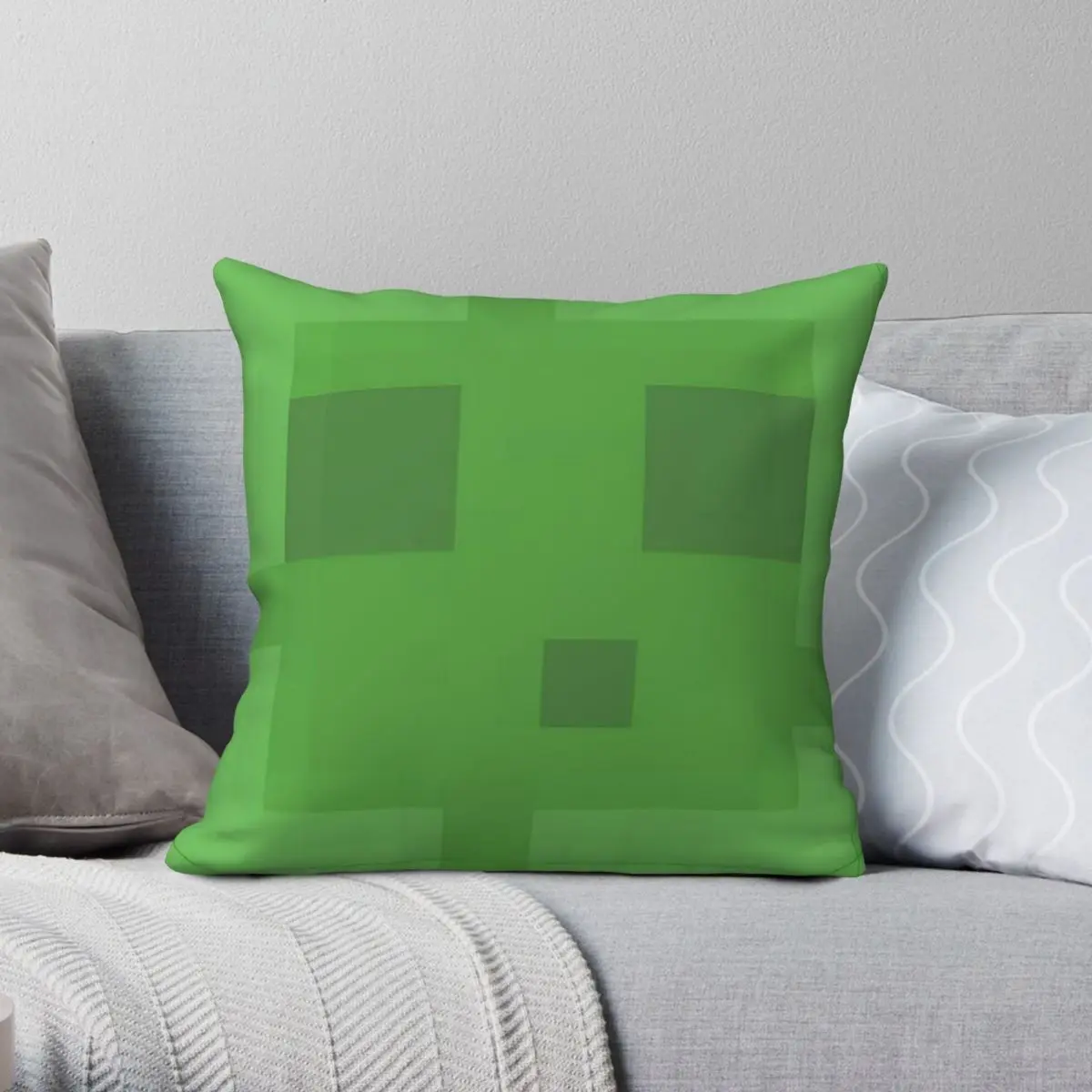 

Slime Head Pillowcase Polyester Linen Velvet Printed Zip Decor Sofa Cushion Case