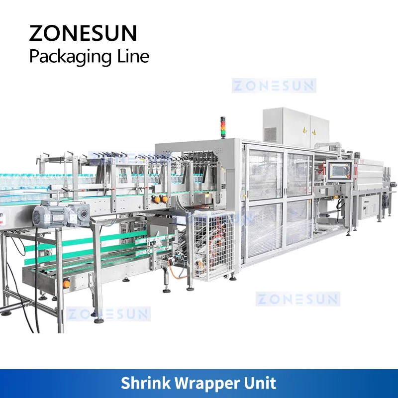 ZONESUN Kemasan Air Botol Jalur Terintegrasi ZS-FAL32-10 Solusi Turnkey Otomatis Penuh Streamlin Untuk Produksi Massal Pabrik