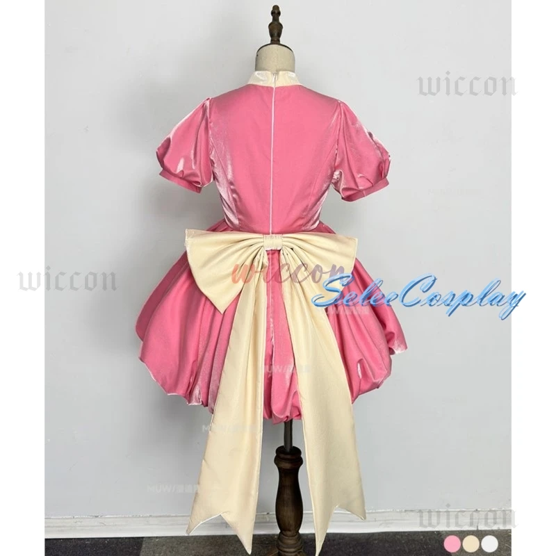 CardCaptor Sakura Cosplay Costume Pink Sakura Princess Dress Cosplay Costume Lolita Kawaii Pink Dress with Bowknot and Gloves