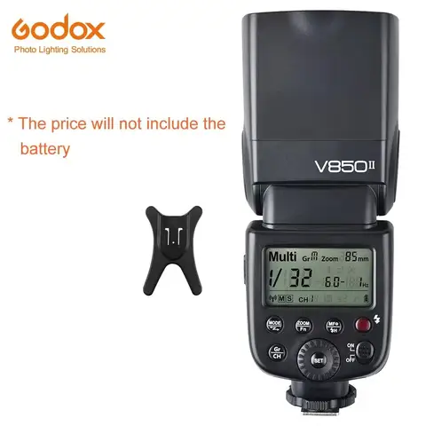 Godox V850II HSS GN60 2.4G Wirless X System Speedlite Flash Light for DSLR Cameras (Without VB18 Battery)