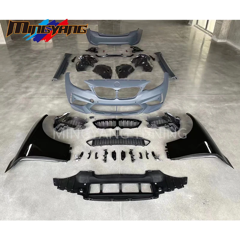 

Factory Hot Selling PP Plastic 2 Series F22 F23 Upgrade F87 M2 Competition Wide Body Facelift Car Bumpers Bodykit for F22 F23 Bo