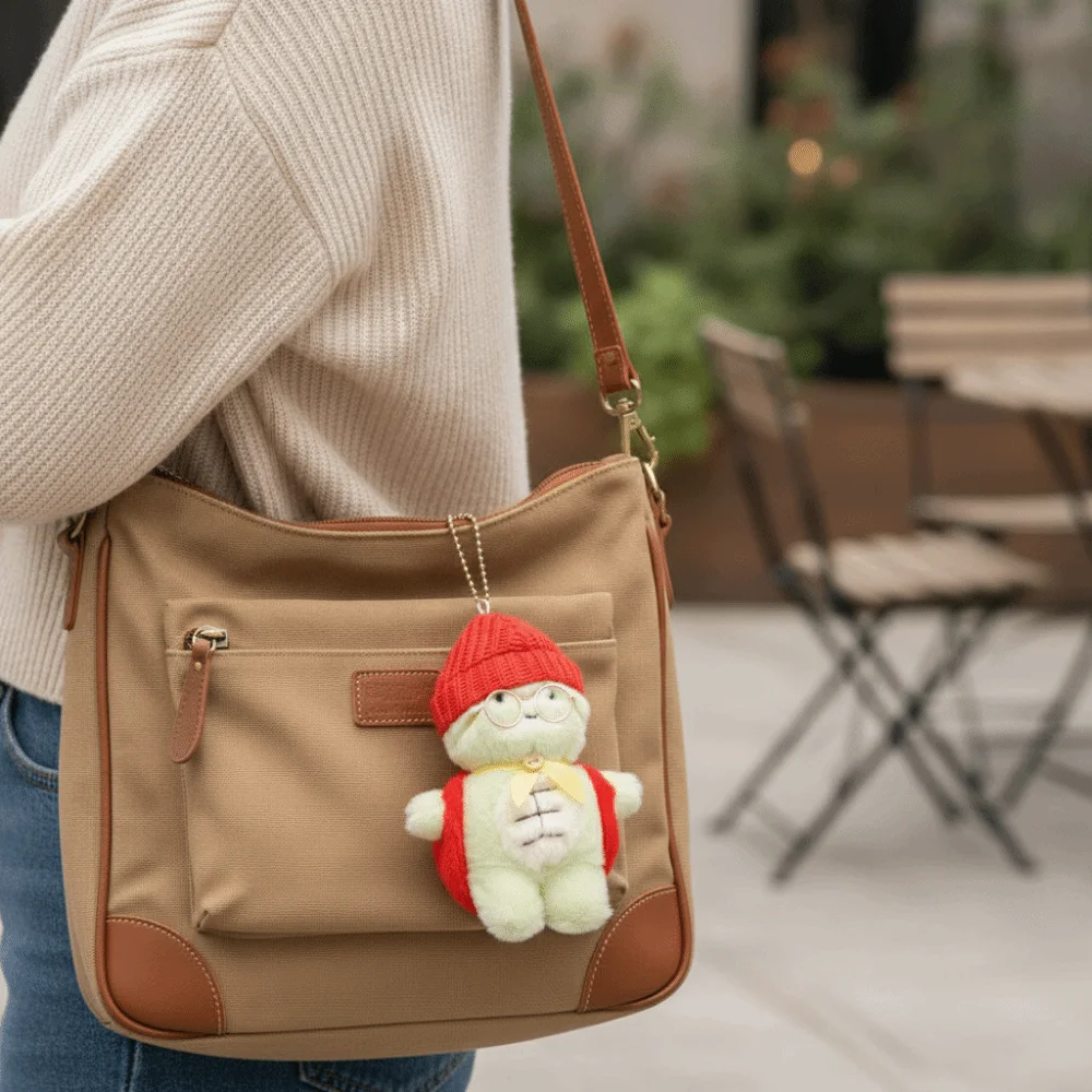 Stuffed Backpack Pendant PP Cotton Green Turtle Keychain Animal Cartoon Turtle Pendant 12cm Soft Green Key Ring Jewelry