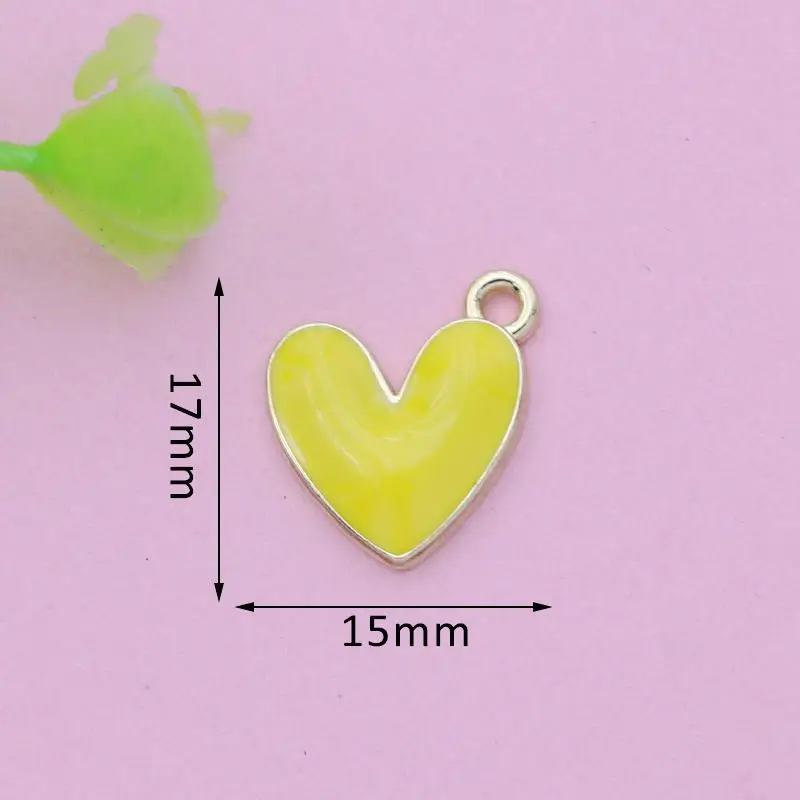 10Pcs Silver Plated Enamel Red Heart Charms Pendant for Jewelry Making Earrings Bracelet Necklace Accessories DIY Findings - AliExpress 36 - Image 2