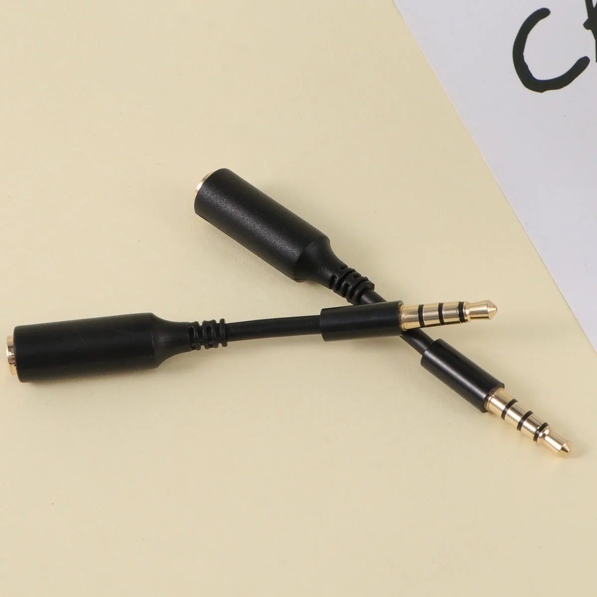 

2Pcs 35mm Male to Female Audio Extension Cable Step-Down Design for Phone Tablet Wide Compatibility Stereo Audio Extension