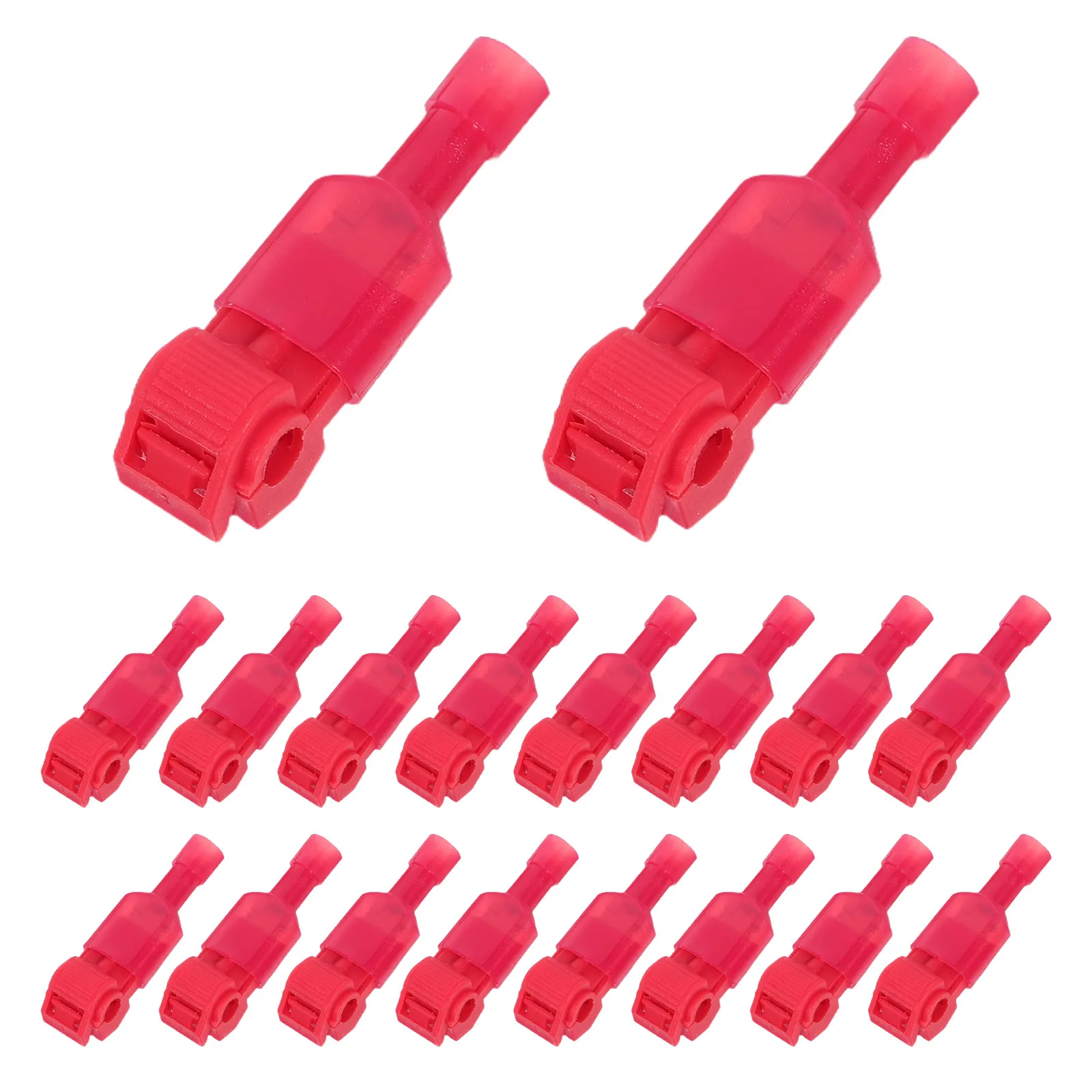 

Quick Connect Wire Connectors T-Tap Splice Crimp Terminals Cable Splicing Kit Insulated Spade T-Shaped For Home
