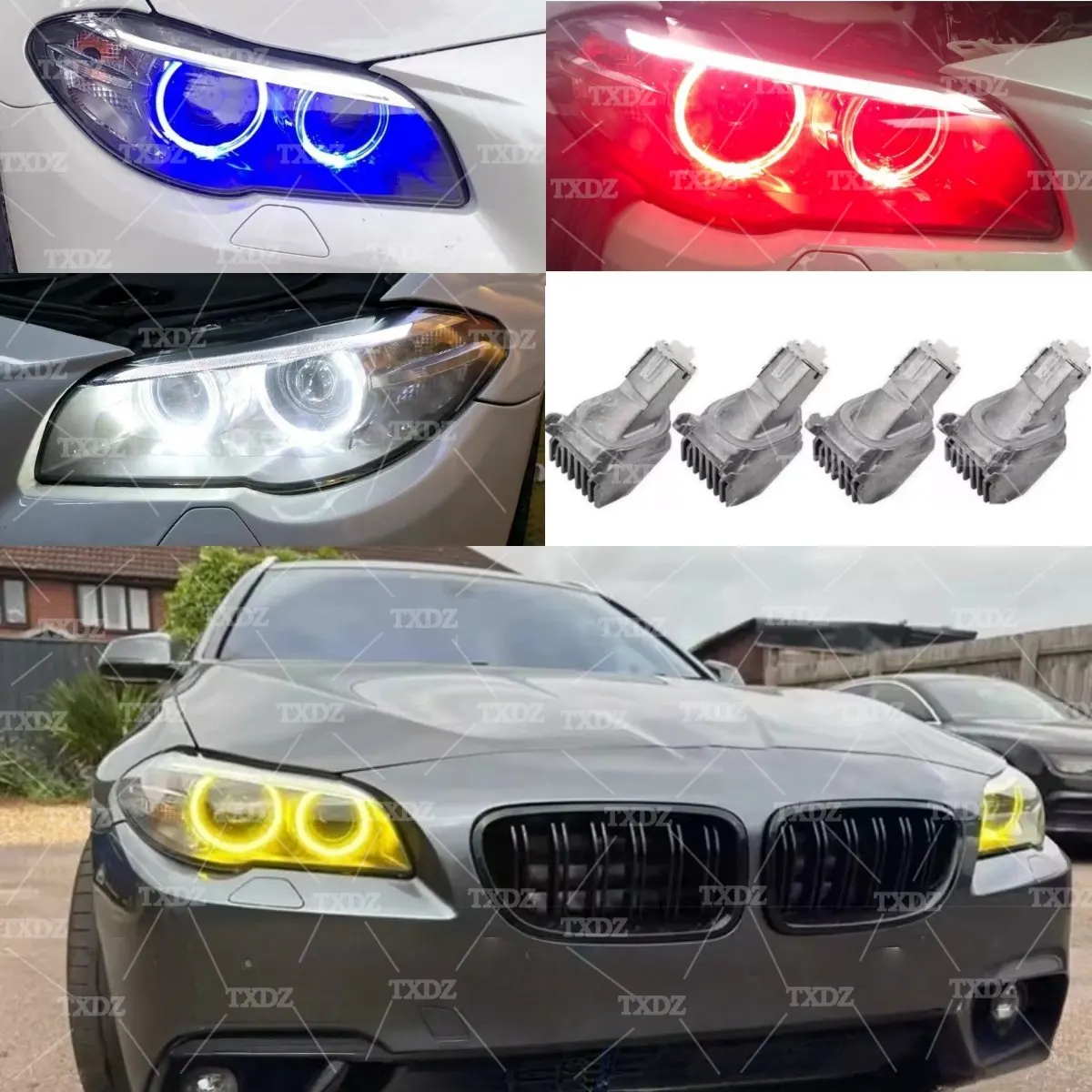CSL Gelbe Angel Eye DRL-Module 63117343876 für 2014-2016 BMW 5er F10 F11 LCI Xenon-Scheinwerfer Tagfahrlicht