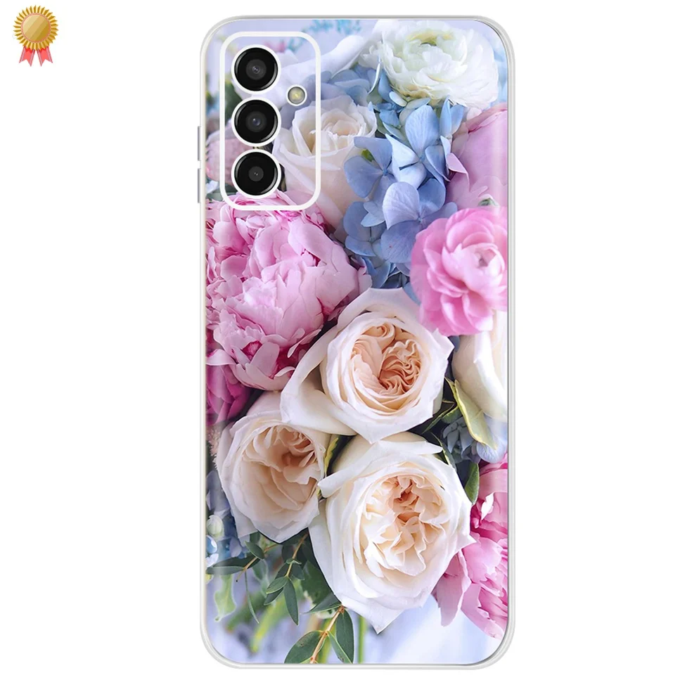For Samsung Galaxy F M 13 F13 M13 4G Case Cover Luxury Women Silicone For Samsung F13 M13 F 13 M 13 Case Cute Phone Back Cover