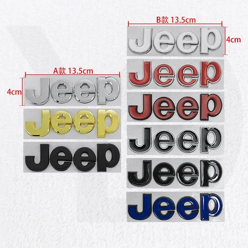 Metalowa naklejka 3D z logo Jeep, emblemat, znaczek do Renegade Wrangler JK JL Grand Cherokee, akcesoria do…