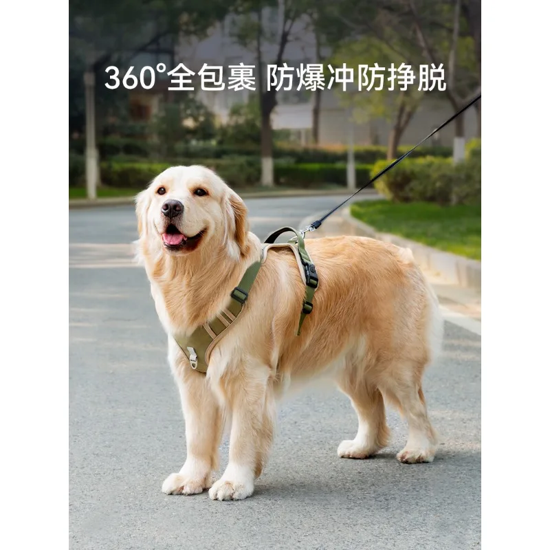 Dog leash medium-sized large dog vest chest strap  chain Samoyed Golden retriever Labrador  walking rope.