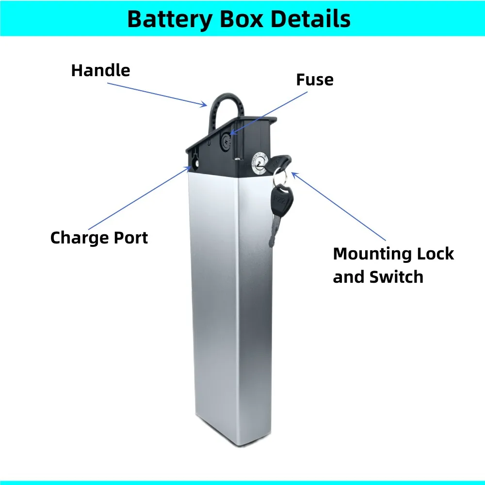 Scatola batteria pieghevole Ebike 36v 48v 52v Mate X Mate City Custodia batteria pieghevole per bici elettrica Custodia per batteria per bici