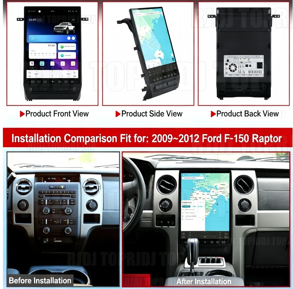 Android Auto Car Radio For Ford F-150 Raptor 2009 2010 2011 2012 F150 Stereo Multimedia Player 16.2
