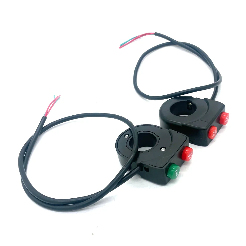 1pcs 22mm Motorcycle Handlebar Headlight Switch Horn Button Self-reset Self-lock DIY Modified 