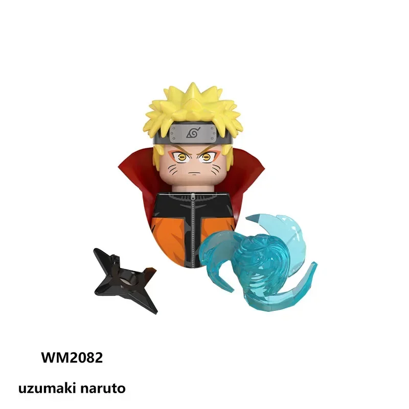 WM6105 Hatake kakashi Uchiha obito Uzumaki naruto Uchiha sasuke Kakuzu Pein Bloco de construção brinquedo de aniversário de menino