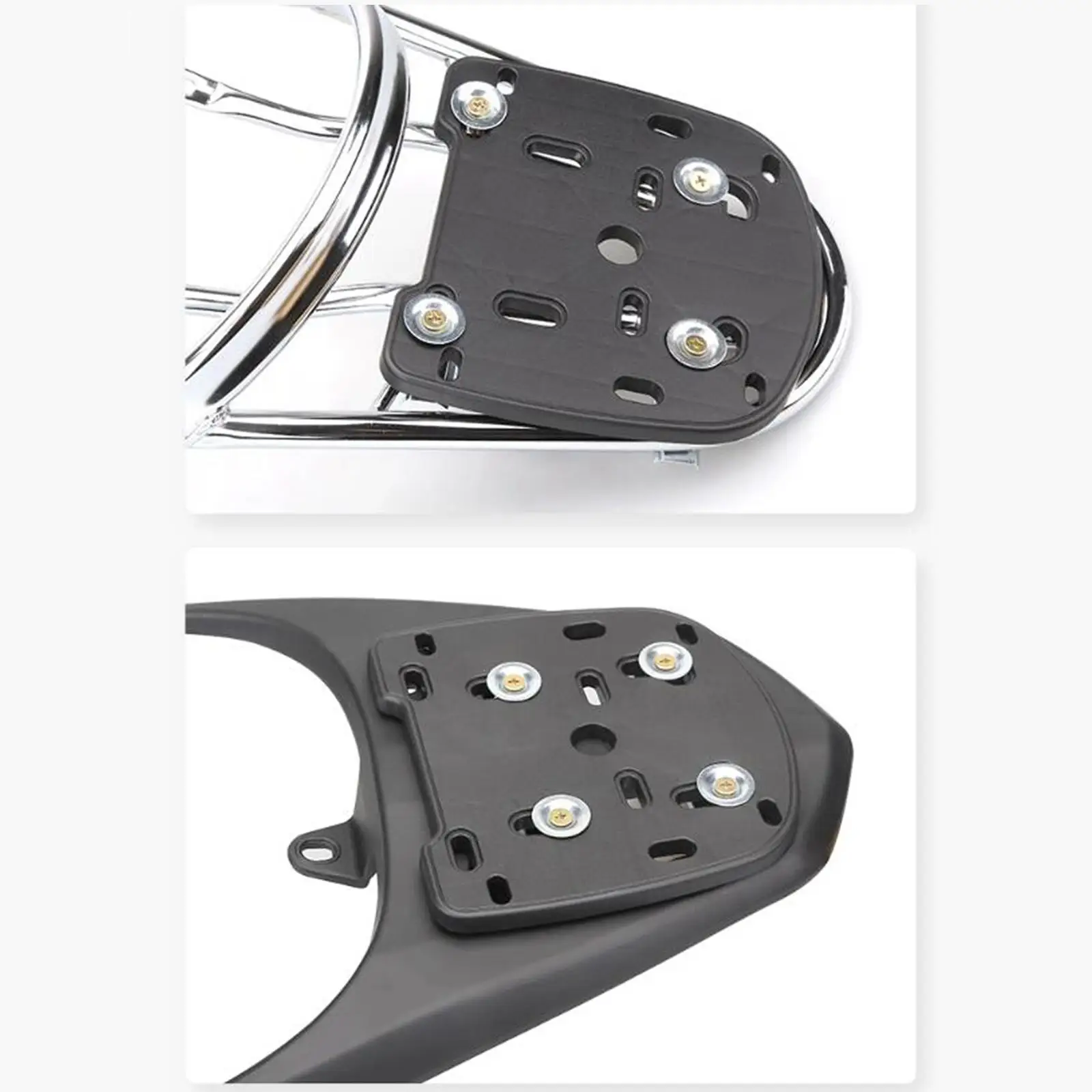 

Motorcycle Rear Luggage Rack Flat Mount Trunk Fitting for Motorcycle
