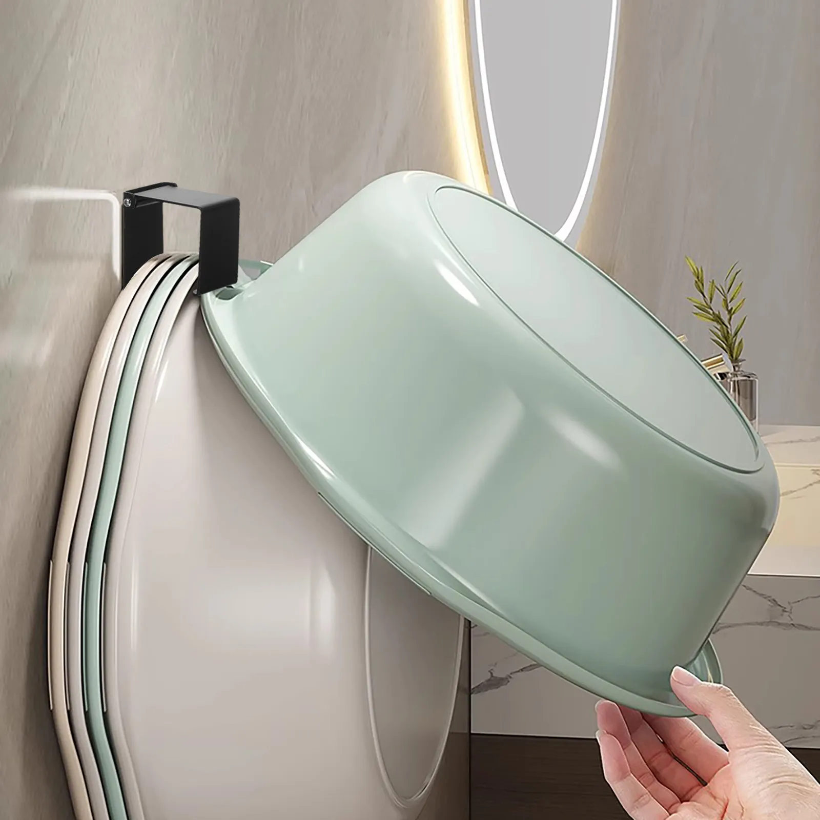 

Самоклеящийся крючок для раковины из нержавеющей стали, без сверления, настенный, для ванной и кухни, органайзер для хранения полотенец