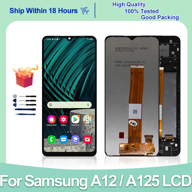 For Samsung Galaxy A12 LCD Display A125F A125 Touch Screen Digitizer For A125 LCD SM-A125H SM-A125F/DS Display Replacement