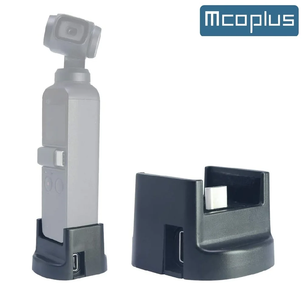 Mcoplus Type-C Charging Base for DJI Pocket 1/4 Mount Adapter Potable Gimbal Camera for DJI OSMO Pocket 1 2 3 Camra Accessories