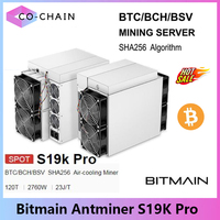 BTC Miner Antminer S19k Pro 120Th/s 2760W Asic Bitcoin Miner Antminer S19Kpro BTC Mining Rig Than Antminer S17 Pro T17 S19