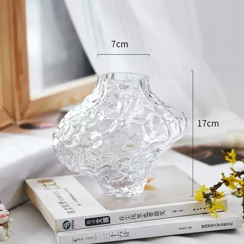 Nordic Valley Glass Vase Denmark Canyon Living Room Transparent Flower Arrangement, Gifts Available,