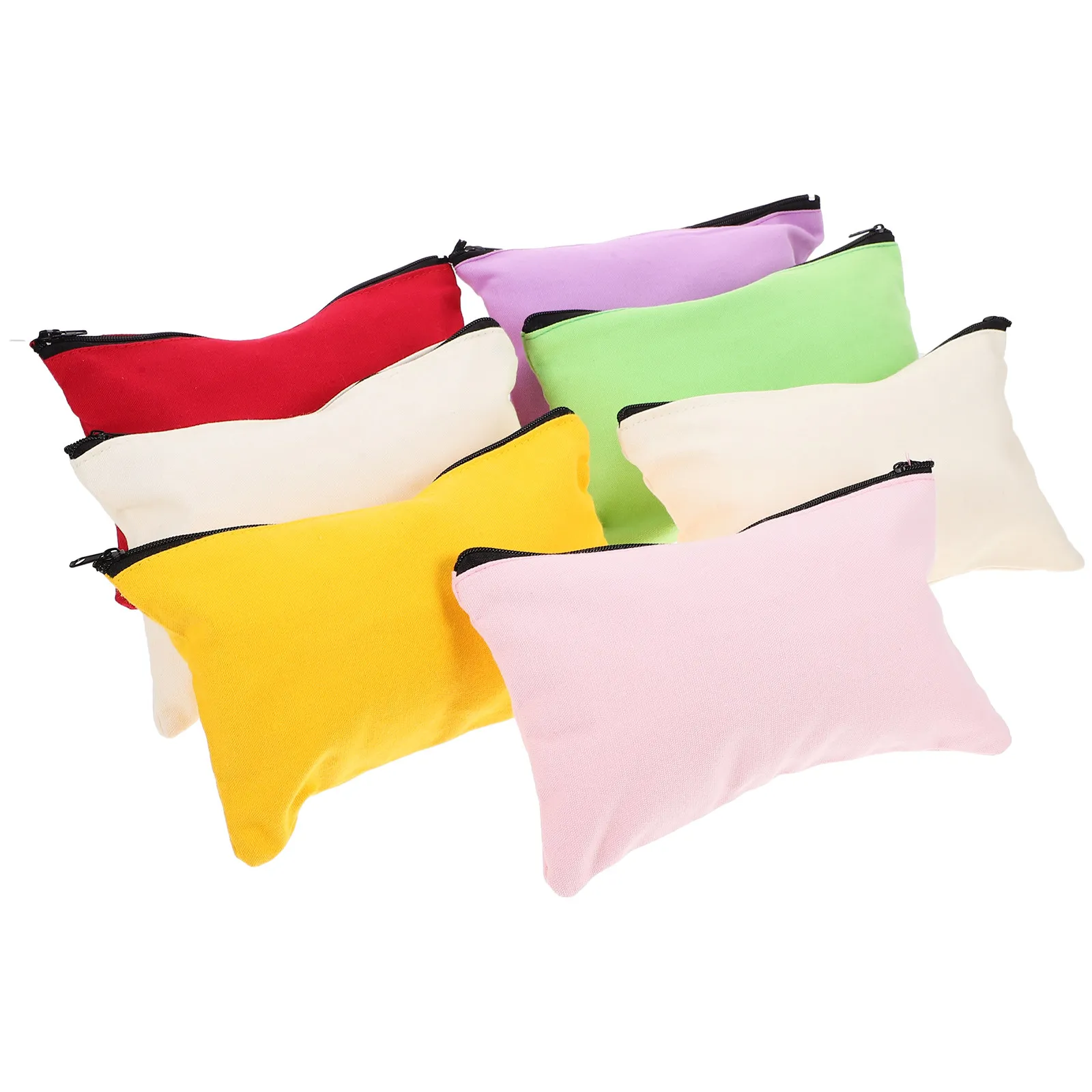 

Набор из 6 холщовых сумок на молнии для инструментов: яркие, с надежной застежкой, портативные, легкие, для хранения украшений, для путешествий и спортзала