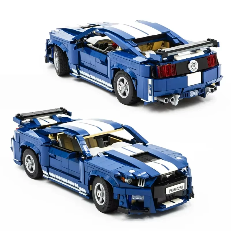 NEW Creative Expert MOC-1392pcs Mustangs Shelby GT500 Super Sports Cars Mustangs Building Blocks Set Fords Model DIY Bricks Toys