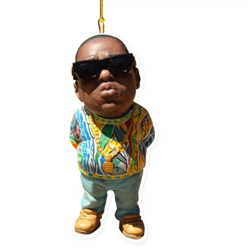 

Rapper Hanging Classic Rapper Posture Ornament Anime Figures Acrylic Rapper Hanging Ornament 8cm Cartoon Car Interior Decoration