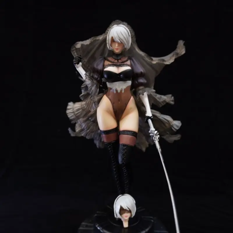 

Wedding Dress 2B Figure NieR Automata Bridal Ver. PVC Statue Anime Collectible Model Desktop Decoration Gift for Fans