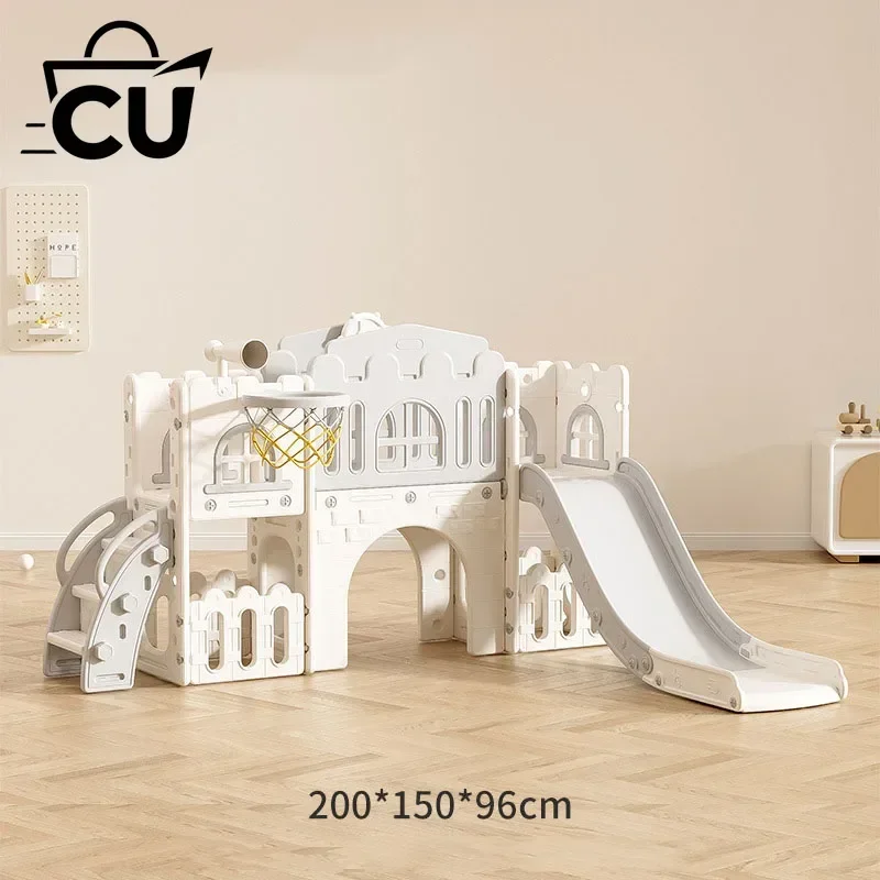 Children's Swing Toy Combination Drawing Board Basketball Frame Storage Slide Toy Baby Climbing Slide Birthday Gift Family Park