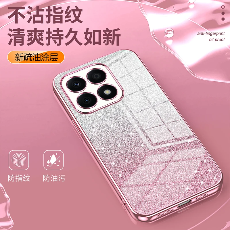 Luxury Electroplated Glitter Case For Honor X8B Back Cover Anti-fall Lens Full Cover For Huawei Honor X8B Bumper Funda