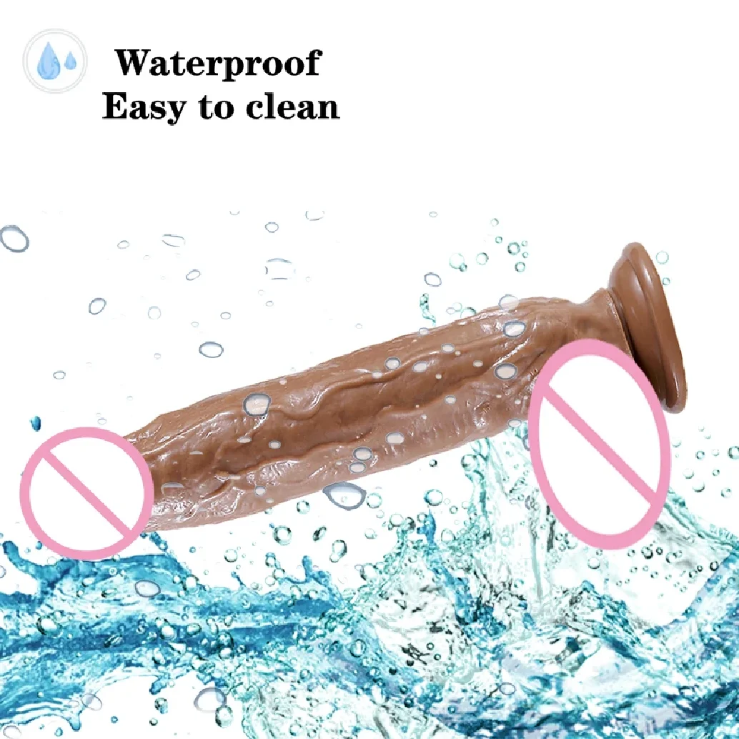 Enorme dildo realistico in silicone da 11 pollici con ventosa Punto G che stimola il giocattolo del sesso del fallo grande per le donne