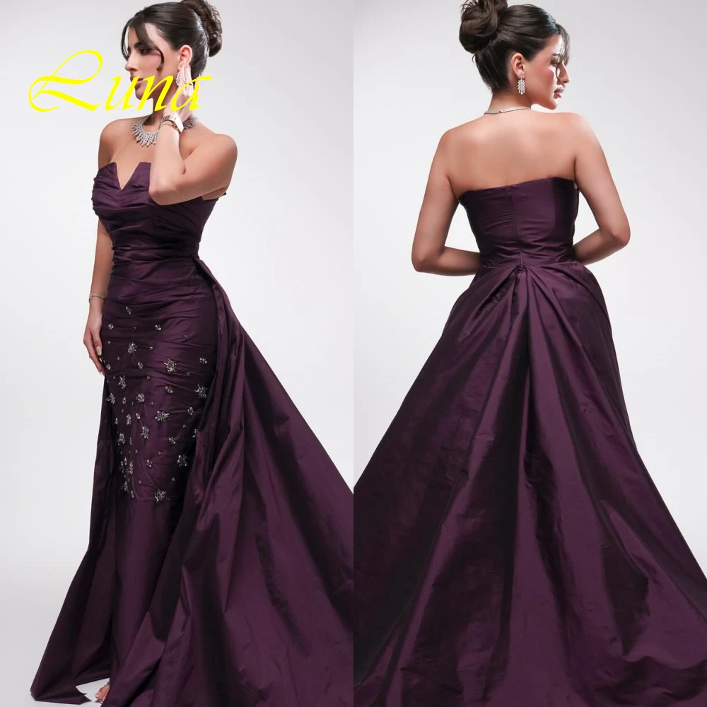 Robe de soirée élégante, personnalisée, sans bretelles, sans manches, en Jersey de haute qualité, robes de bal de tempérament, robes de soirée de mariée en cristal