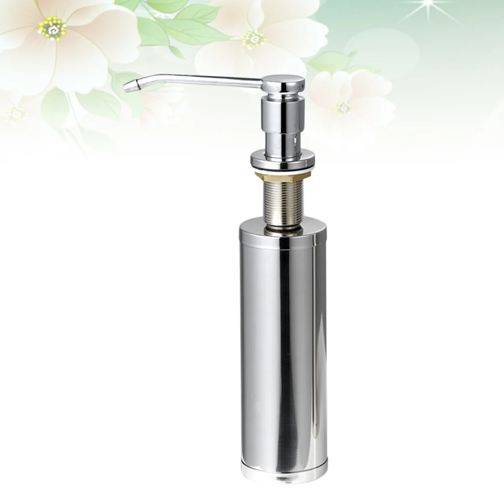 حوض الفولاذ المقاوم للصدأ موزع الصابون غسول اليد زجاجة مضغوطة للمطبخ الحمام الشامبو مكيف زجاجة مضخة #5
