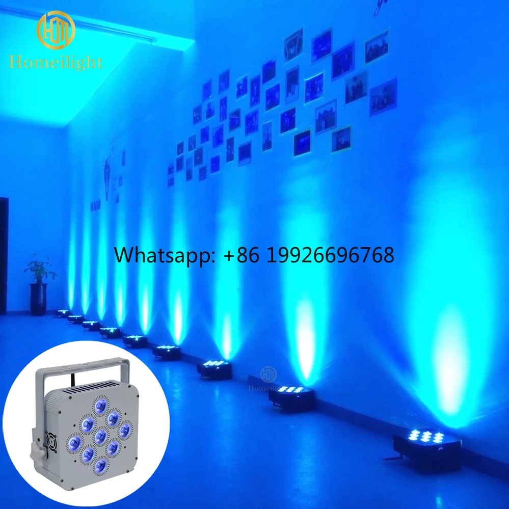 Homei Hot Selling Battery Par Light Uplight 9x18w Wireless Dmx Par Light Wash Par Can