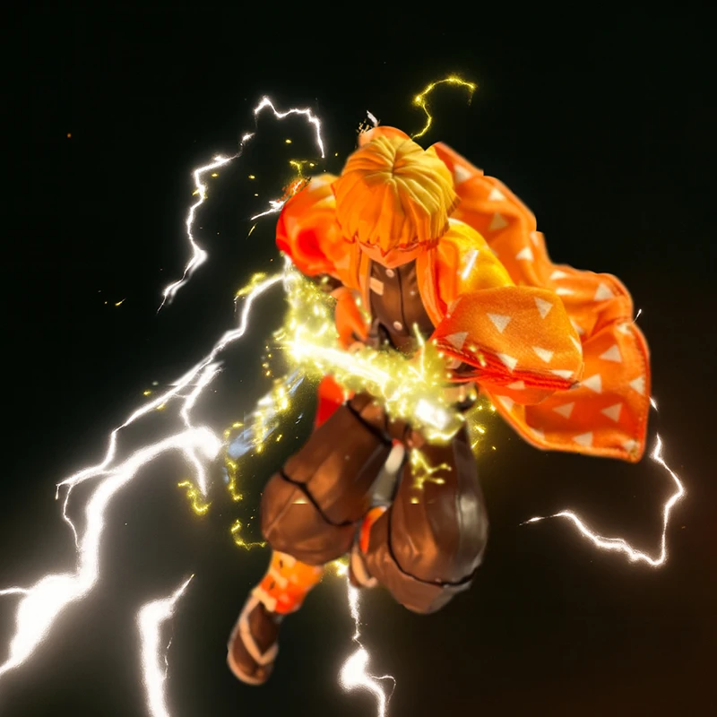 

【No Figure】Demon Slayer SHF 1/12 Scale Male Soldier Zenitsu Anime Clothing Accessory Cloak Fit 6inch Action Figure Model Toys