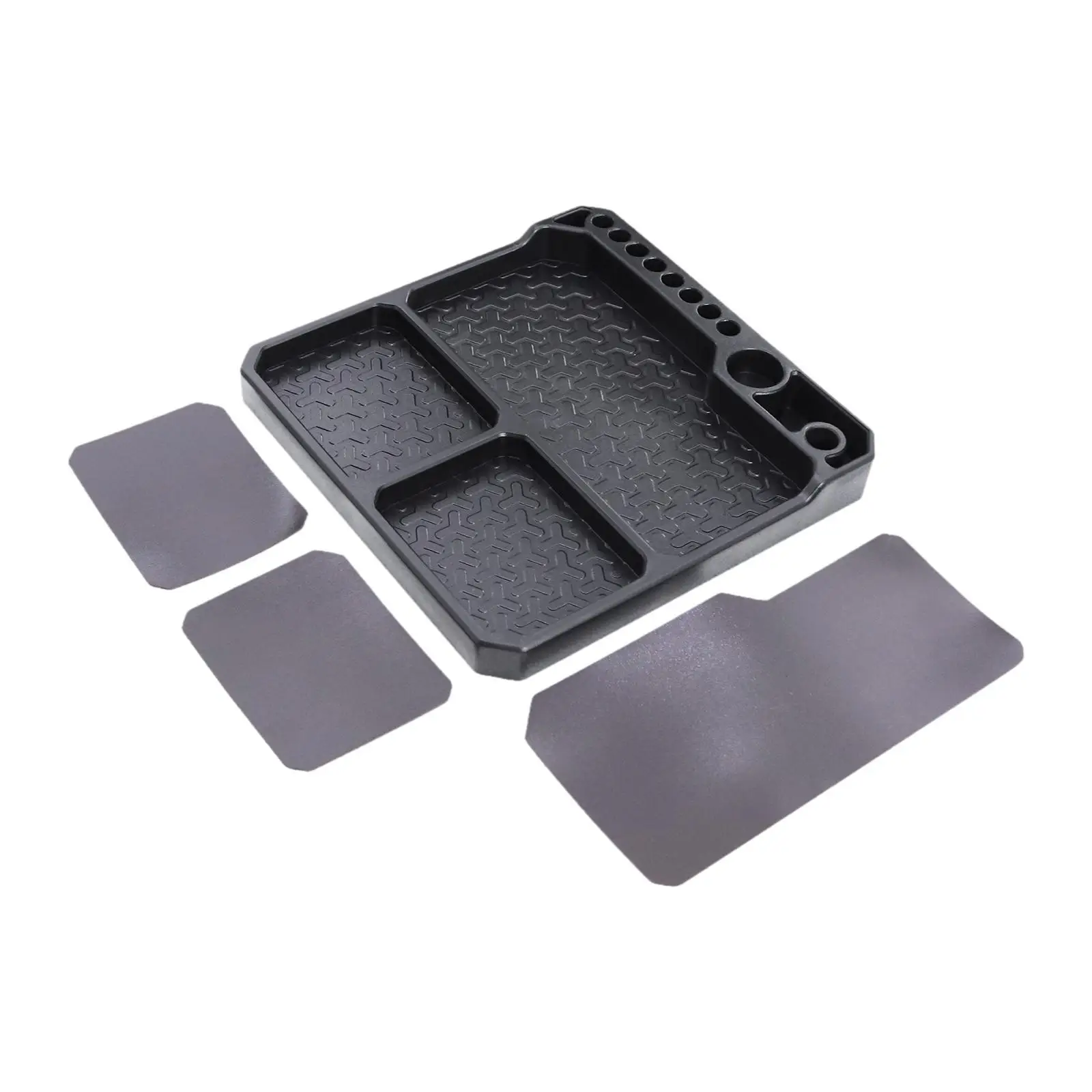 シリコンツールトレイ、修理ツールハードウェアトレイ、パーツトレイオーガナイザー、1/12 1/16車両トラックボートアクセサリー用