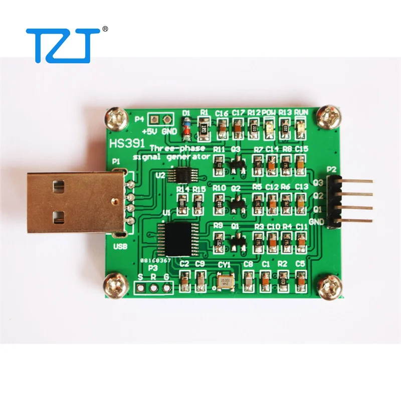 

TZT New HS391 USB 1Hz-5kHz Three-phase Sine Wave Signal Generator Module (Filtering) Support Amplitude Control