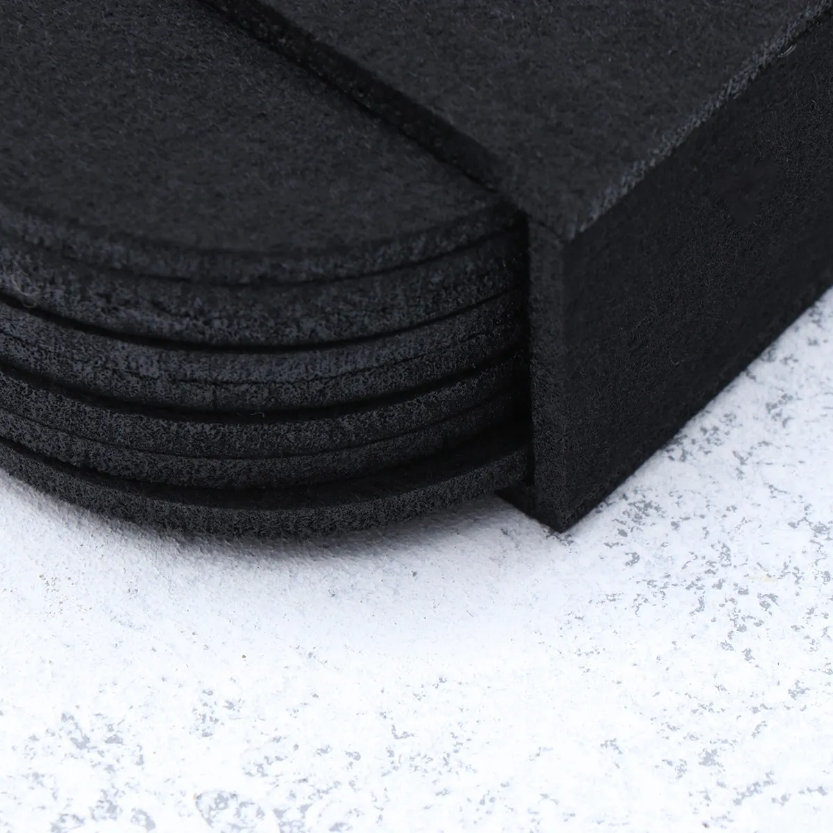 8Pcs Felt Cup Mats Thick Non Woven Fabric Heat Insulation Placemat Water Absorption Round Cup Pad for Home Cafe Decoration
