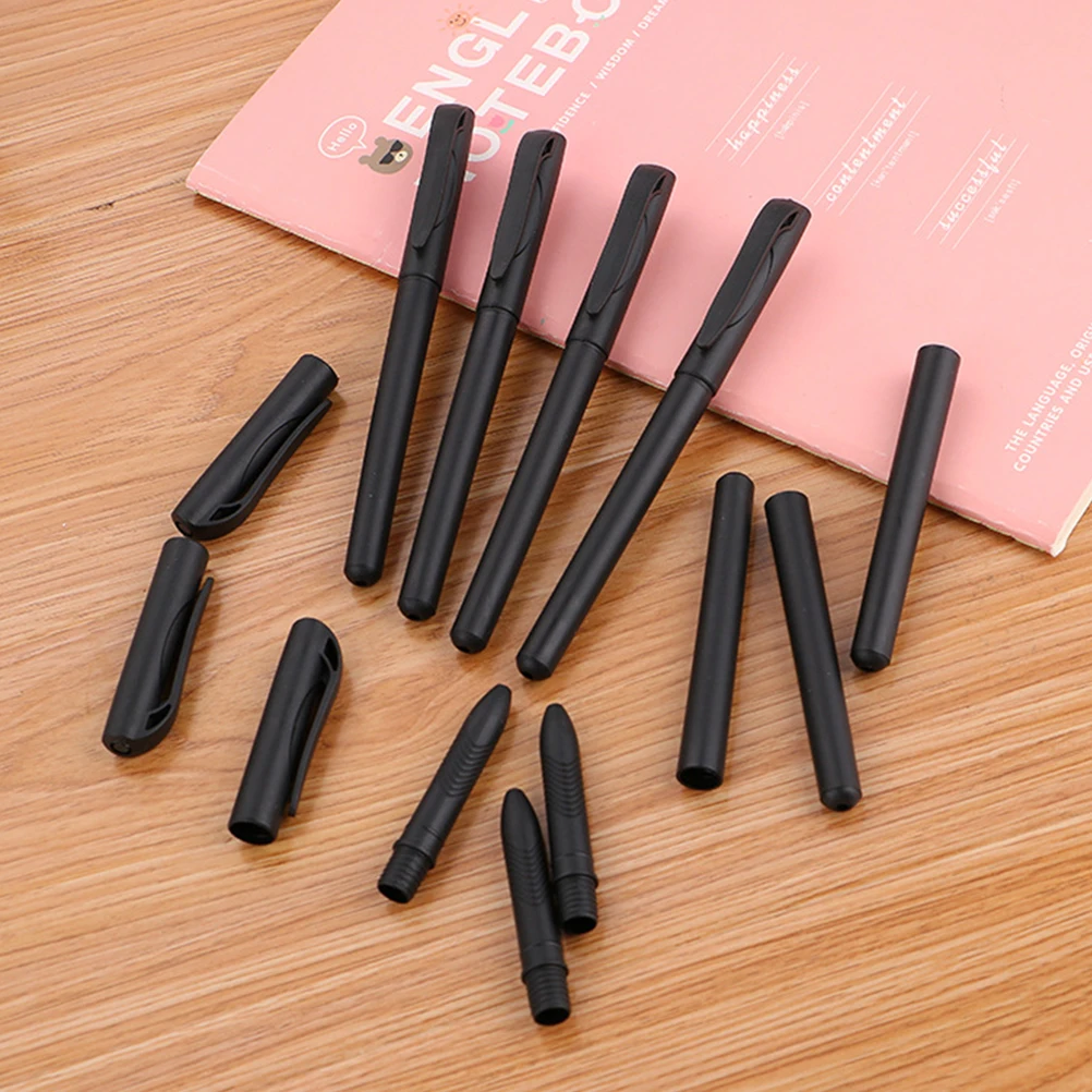 

100 Pcs Empty Gel Pen Holders Black Shells School Supplies Students Stationery Writing Replaceable Practical
