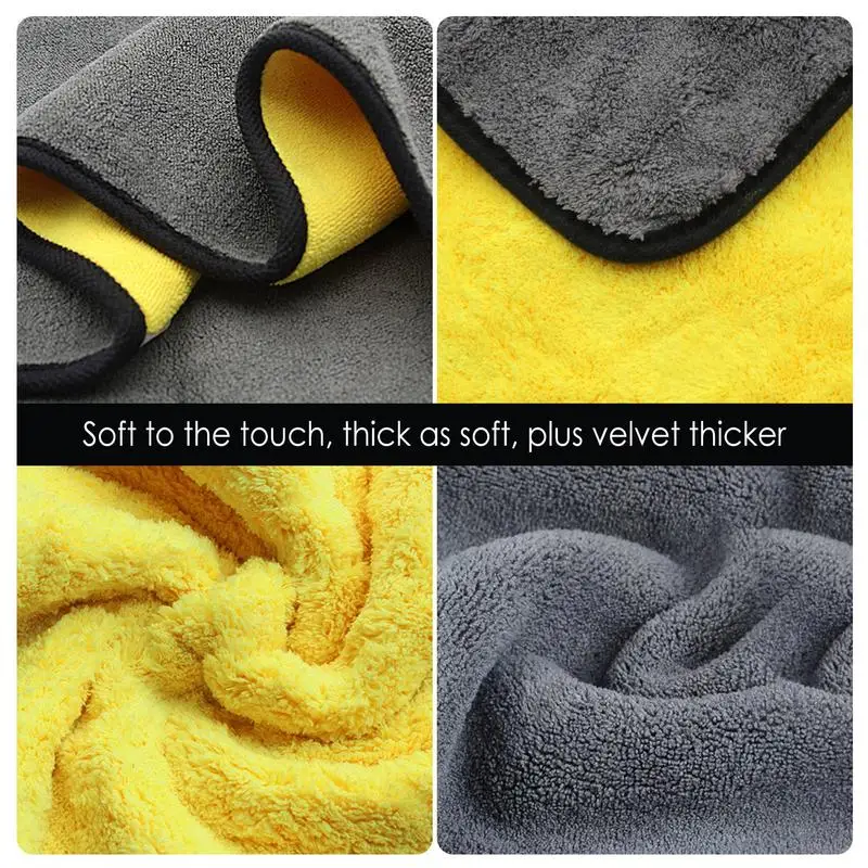 30x60CM Car Wash Microfiber Towel Car Cleaning Drying Cloth Hemming Car Care Cloth Detailing Car Wash Towel