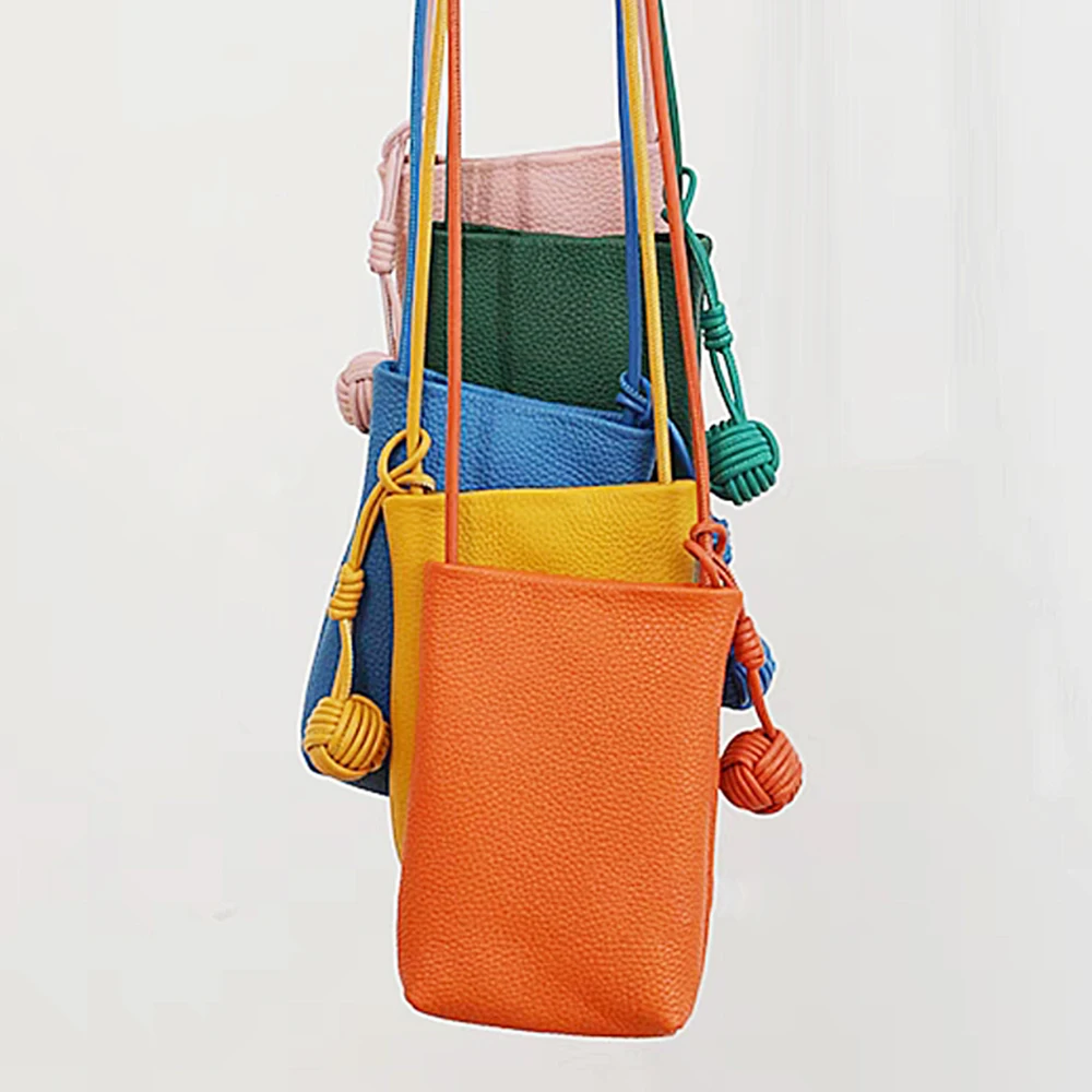 Luxus PU Leder Handgemachte Taschen Anhänger Schöne Weben Ball Mode Zubehör Kreative Dekoration Für Handtasche Großhandel Geschenk – Detail 9