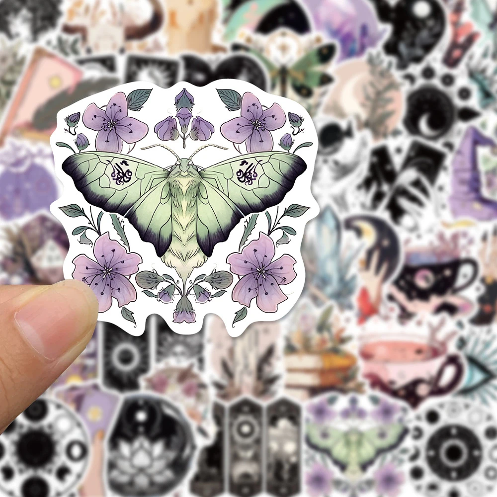 10/30/50PCS Magic Witch Crystal Cartoon Stickers Goth Aesthetic Decals DIY Skateboard Laptop Motorcycle Cool Sticker Kids Toys