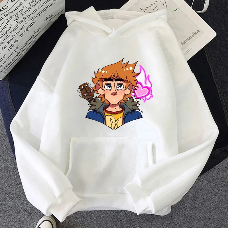 2024 Scott Pilgrim Takes Off Print Hoodie Cartoon Graphic Clothes Vintage Casual Sweatshirts Autumn Women/men Long Sleeve Tracks